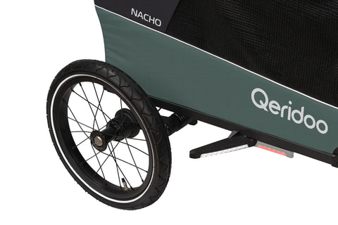 Qeridoo Nacho Large | Dog Bike Trailer | Green