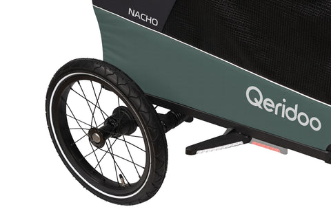 Qeridoo Nacho L | Green | Dog Bike Trailer
