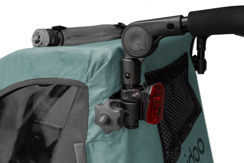 Qeridoo QUPA 1 Plus | Mineral Blue | Single-Seater Child Bike Trailer