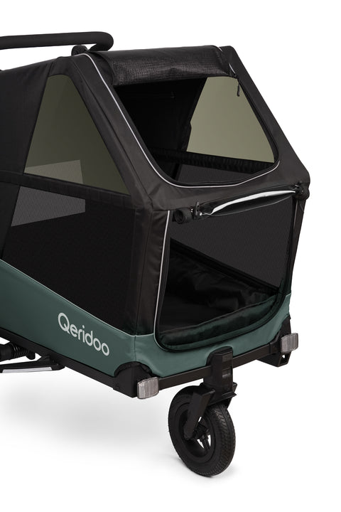 Qeridoo Nacho L | Green | Dog Bike Trailer