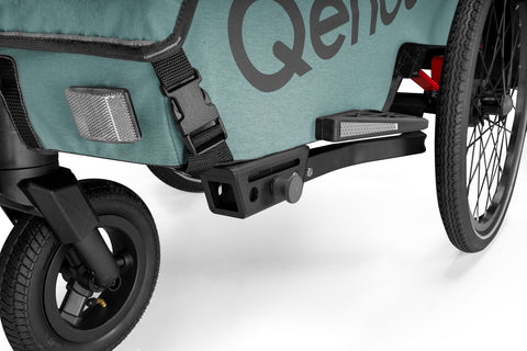 Qeridoo QUPA 1 Plus | Mineral Blue | Single-Seater Child Bike Trailer