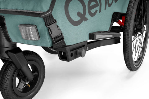 Qeridoo QUPA 2 Plus | Two-Seater Child Bike Trailer | Mineral Blue