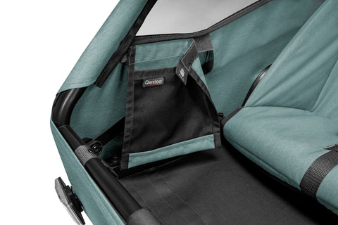 Qeridoo QUPA 1 Plus | Mineral Blue | Single-Seater Child Bike Trailer