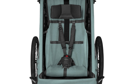 Qeridoo QUPA 1 Plus | Mineral Blue | Single-Seater Child Bike Trailer