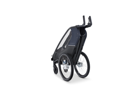 Croozer Kid Lykke 2 Blueberry Blue — folded flat, side view
