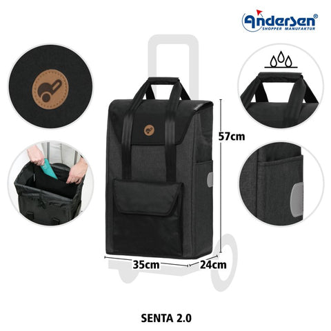 Andersen-Shopper | Shopping Trolley | Stair Climber Royal Shopper | Senta 2.0 Bag