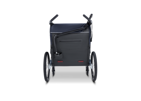 Croozer Kid Lykke 2 Blueberry Blue — with hitch arm