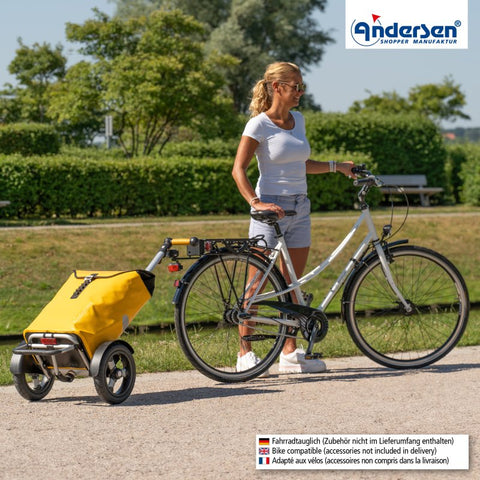 136-082-14 | Andersen Tura Frame | Ortlieb Bag Bag | Yellow | hero | Hitch A Bike