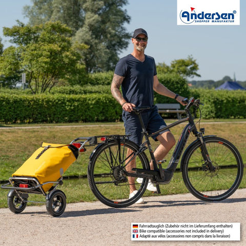 142-082-14 | Andersen Royal Plus Frame | Ortlieb Bag Bag | Yellow | hero | Hitch A Bike