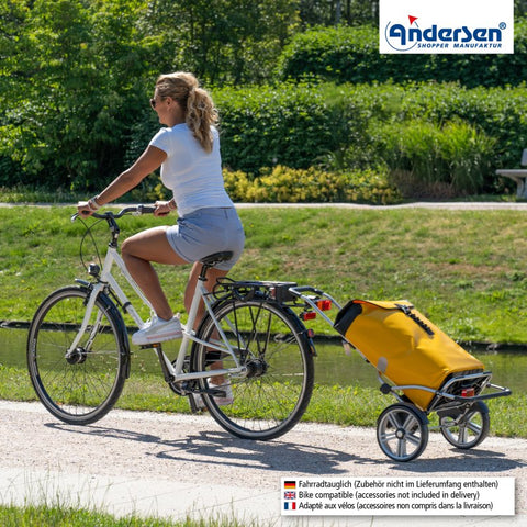 147-082-14 | Andersen Royal Plus Frame | Ortlieb Bag Bag | Yellow | hero | Hitch A Bike