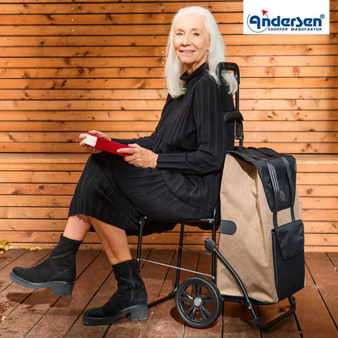 198-028-42 - Andersen Komfort Frame - Senta 2.0 Bag Bag - Sand - hero - Hitch A Bike