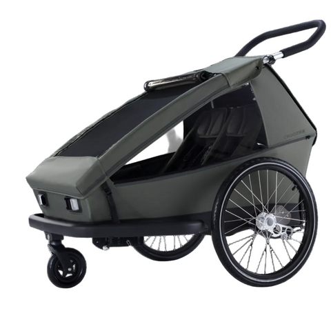 Croozer Kid Ellma 2 in Moss Green — buggy mode