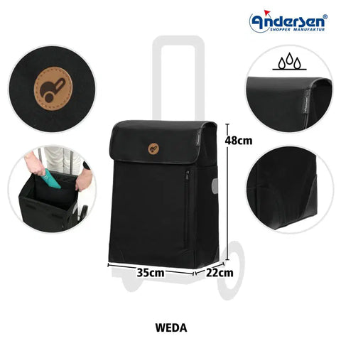 112-201-80 - Andersen Scala Frame - Weda Bag Bag - Black - gallery 5 - Hitch A Bike