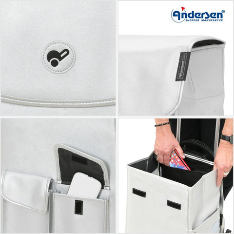 168-234-20 | Andersen Royal Frame | Abbo Bag Bag | Silver/Grey | gallery 8 | Hitch A Bike