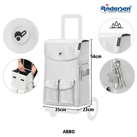 168-234-20 | Andersen Royal Frame | Abbo Bag Bag | Silver/Grey | gallery 5 | Hitch A Bike