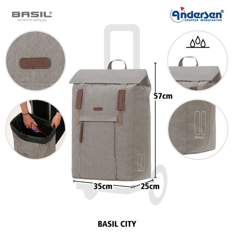 140-240-20 | Andersen Unus Frame | Basil City Bag Bag | Silver/Grey | gallery 6 | Hitch A Bike