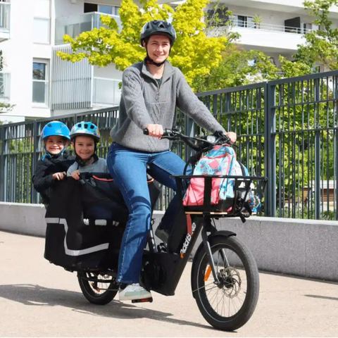 The AddBike U-Cargo Family Cargo eBike | Anthracite
