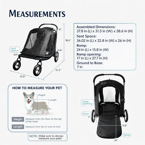 Petique Apollo Elite Dog Bike Trailer & Stroller | > 60kg