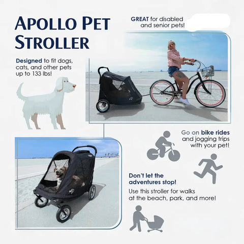 Petique Apollo Elite Dog Bike Trailer & Stroller | > 60kg