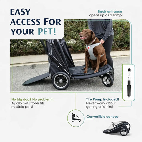 Petique Apollo Elite Dog Bike Trailer & Stroller | > 60kg