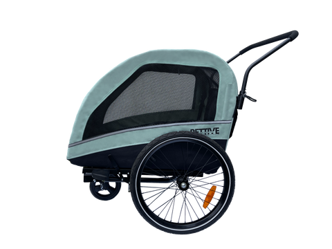 Petrive Active ONE | Dog Bike Trailer | 2-in-1 Stroller Combo | Turquoise