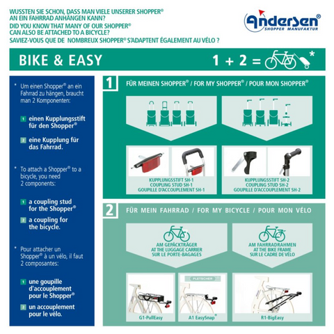 Andersen-Shopper | Bike Trailer | Shopping Trolley | Tura Frame | Ortlieb Bag