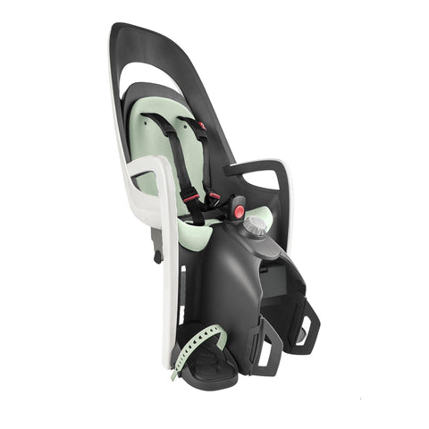 Hamax Caress Bike Child Seat | Rear Pannier Rack Mount | White/Black/Mint | 2023