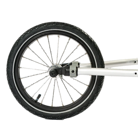 Croozer Jogger Kit Kid 1 — 16-inch wheel and two arms in stone grey
