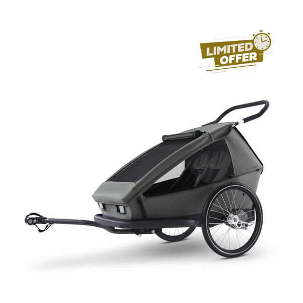 Croozer Kid Ellma 2 | Moss Green 2-Seater
