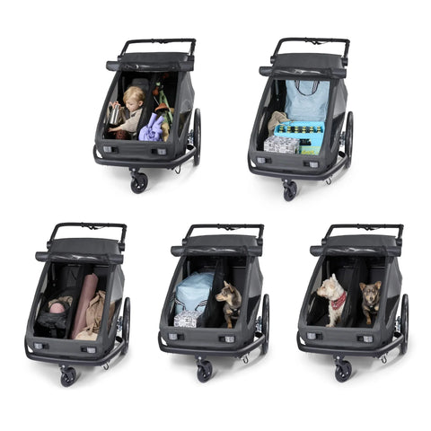 Croozer Yuuna | Premium Modular Bike Trailer | Kid | Dog | Cargo