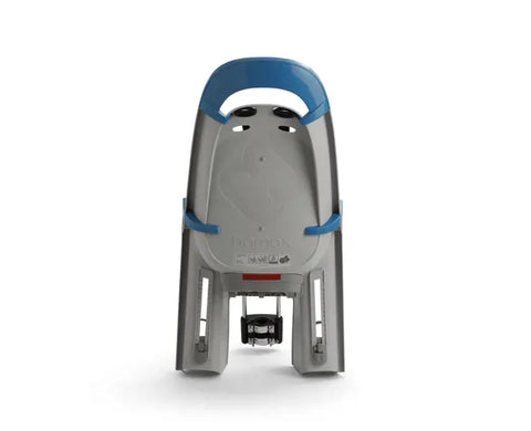 Hamax Amaze Frame-Mounted Bike Seat — Light Grey/Petrol Blue (detail)