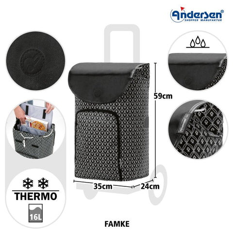 Andersen - Shopper - Andersen - Shopper | Bike Trailer Shopping Trolley | Royal Frame | Famke Bag - Hitch A Bike - 168-174-91