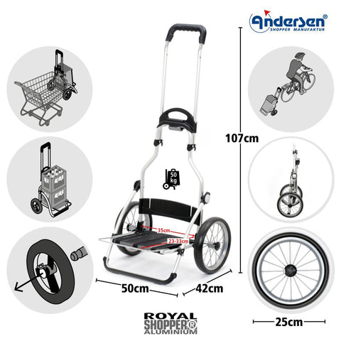 Andersen - Shopper - Andersen - Shopper | Bike Trailer Shopping Trolley | Royal Frame | Holk Bag - Hitch A Bike - 168-231-80