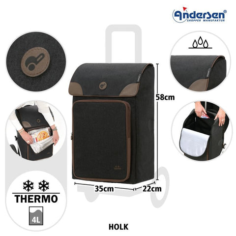 Andersen - Shopper - Andersen - Shopper | Bike Trailer Shopping Trolley | Royal Frame | Holk Bag - Hitch A Bike - 168-231-80