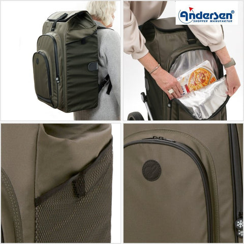 Andersen - Shopper - Andersen - Shopper | Bike Trailer Shopping Trolley | Royal Frame | Hydro 3.0 Bag - Hitch A Bike - 167-036-93