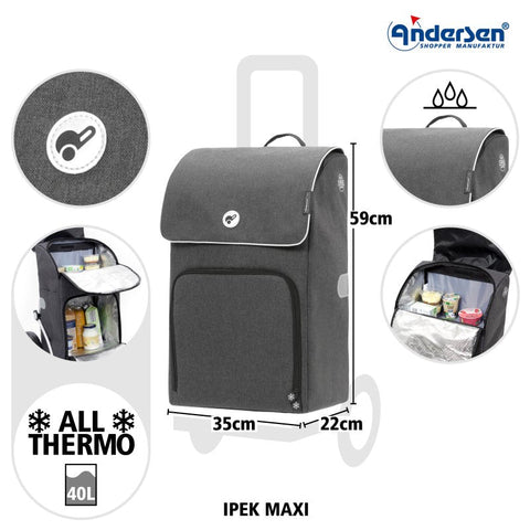 Andersen - Shopper - Andersen - Shopper | Bike Trailer Shopping Trolley | Royal Frame | Ipek Maxi Bag - Hitch A Bike - 168-236-80