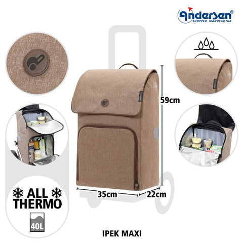Andersen - Shopper - Andersen - Shopper | Bike Trailer Shopping Trolley | Royal Frame | Ipek Maxi Bag - Hitch A Bike - 168-236-80