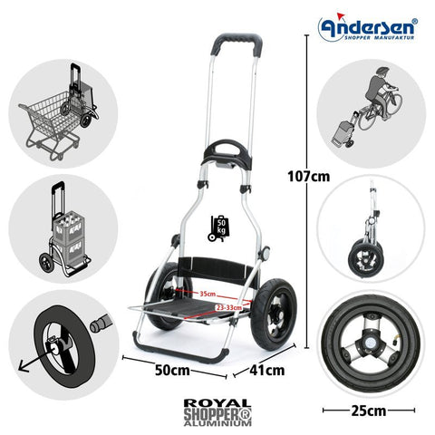 Andersen - Shopper - Andersen - Shopper | Bike Trailer Shopping Trolley | Royal Frame | Jelke Bag - Hitch A Bike - 167-238-80