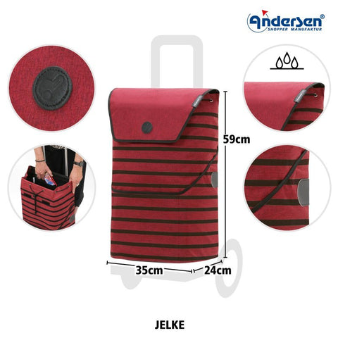 Andersen - Shopper - Andersen - Shopper | Bike Trailer Shopping Trolley | Royal Frame | Jelke Bag - Hitch A Bike - 167-238-80