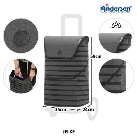 Andersen - Shopper - Andersen - Shopper | Bike Trailer Shopping Trolley | Royal Frame | Jelke Bag - Hitch A Bike - 167-238-80
