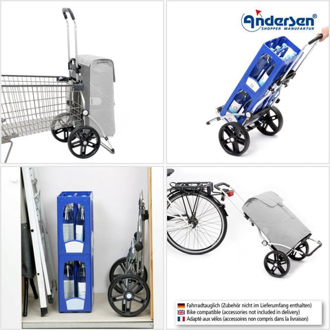 Andersen - Shopper - Andersen - Shopper | Bike Trailer Shopping Trolley | Royal Frame | Lissa Bag - Hitch A Bike - 168-232-80