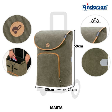 Andersen - Shopper - Andersen - Shopper | Bike Trailer Shopping Trolley | Royal Frame | Marta Bag - Hitch A Bike - 168-233-40