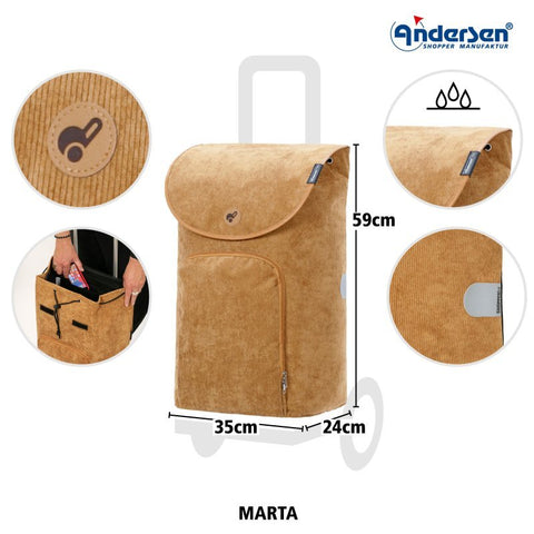 Andersen - Shopper - Andersen - Shopper | Bike Trailer Shopping Trolley | Royal Frame | Marta Bag - Hitch A Bike - 168-233-40