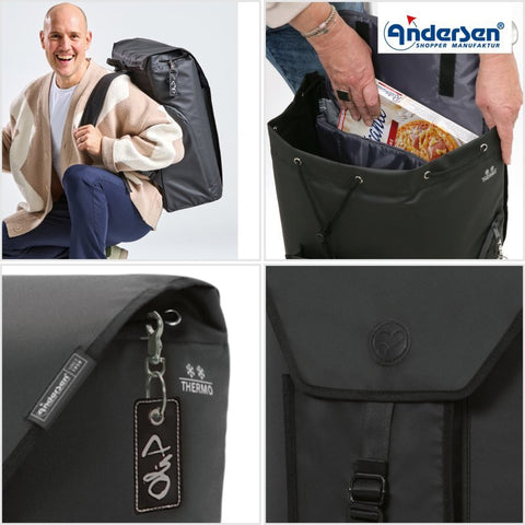 Andersen - Shopper - Andersen - Shopper | Bike Trailer Shopping Trolley | Royal Frame | Oli.P 3.0 Bag - Hitch A Bike - 167-211-91