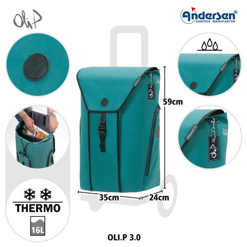 Andersen - Shopper - Andersen - Shopper | Bike Trailer Shopping Trolley | Royal Frame | Oli.P 3.0 Bag - Hitch A Bike - 167-211-91