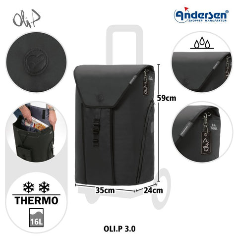 Andersen - Shopper - Andersen - Shopper | Bike Trailer Shopping Trolley | Royal Frame | Oli.P 3.0 Bag - Hitch A Bike - 167-211-91