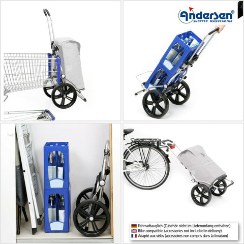 Andersen - Shopper - Andersen - Shopper | Bike Trailer Shopping Trolley | Royal Frame | Oli.P 3.0 Bag - Hitch A Bike - 167-211-91