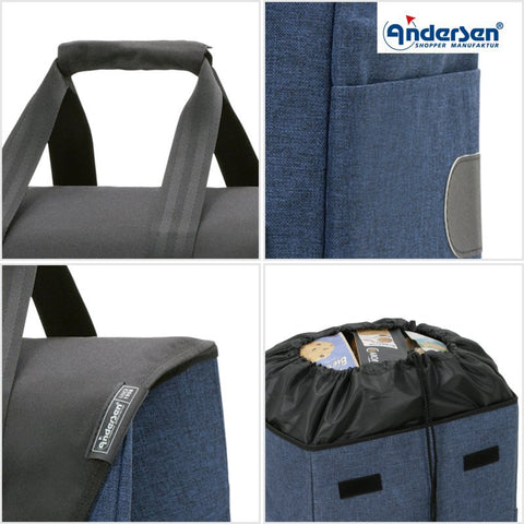 Andersen - Shopper - Andersen - Shopper | Bike Trailer Shopping Trolley | Royal Frame | Senta 2.0 Bag - Hitch A Bike - 168-028-92