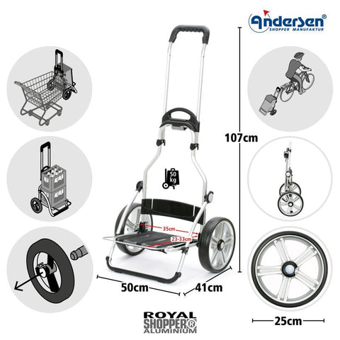 Andersen - Shopper - Andersen - Shopper | Bike Trailer Shopping Trolley | Royal Frame | Truck A7 Bag - Hitch A Bike - 167-099-00