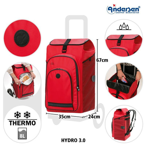 Andersen - Shopper - Andersen - Shopper | Bike Trailer Shopping Trolley | Royal Plus Frame | Hydro 3.0 Bag - Hitch A Bike - 147-036-93